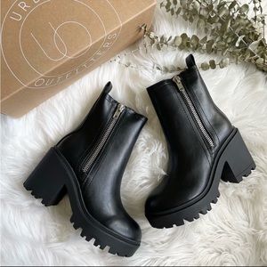 URBAN OUTFITTERS Uo Zip-up Boot In Black Womens 9